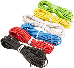 набор проводов автомобильных ПГВА 1 х 0,75 кв.мм CCA 6 цветов по 3м - внешний вид