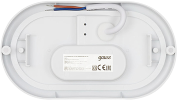 накладной led светильник Gauss 161418208B Basic - вид с тыльной стороны