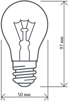 лампы накаливания Navigator NI-A - размеры