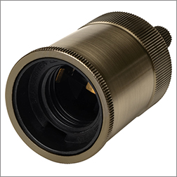 патрон декоративный Jazzway PLC 03 E27 230V/1M Antique Bronze со шнуром - внешний вид патрона