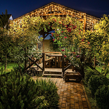 led гирлянда Uniel ULD-B10005-480/TTK Warm White IP44 - пример использования