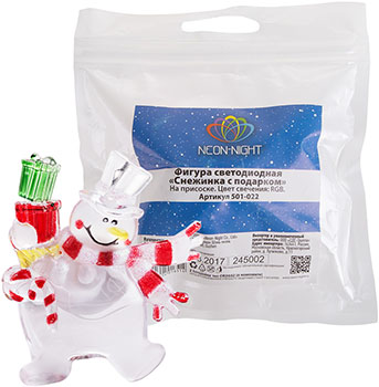led фигурка Neon-Night 501-022 на присоске - внешний вид + упаковка