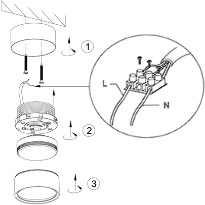 cветильник накладной OL7 GX53 "Эра" - монтаж и подключение
