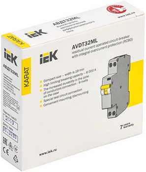 дифавтомат IEK АВДТ32МL Karat - упаковка