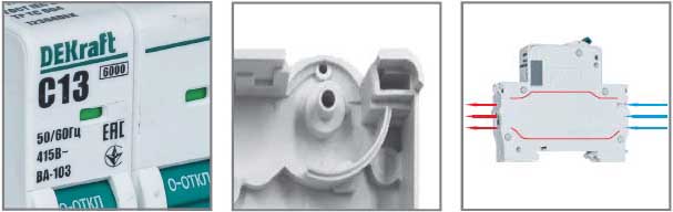 выключатель автоматический DEKraft ВА-103 6кА - особенности конструкции