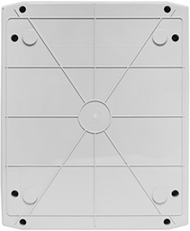бокс пластиковый навесной EKF ux65-24-n Unix65 - вид с тыльной стороны