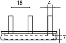 шина соединительная ШС101-1-63 DEKraft - размеры