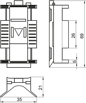 фиксатор дистанционный ДФ 15-50 IEK - размеры