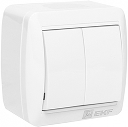 выключатель 2-клавишный EKF EQR16-023-30-54 "Владивосток" - внешний вид