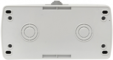 блок розетка 1-местная с з/к + выключатель 2-кл. EKF "Мурманск" - вид с тыльной стороны