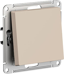 выключатель 1-клавишный Systeme Electric AtlasDesign, песочный - внешний вид
