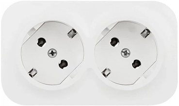 розетка 2-местная Legrand 782233 Quteo с з/к белый - внешний вид