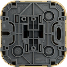 переключатель 1-клавишный Legrand 782264 Quteo дерево - вид с тыльной стороны