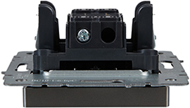 выключатель 1-клавишный проходной IEK ВС10-1-6-БрС Brite - вид сбоку