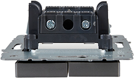 выключатель 2-клавишный IEK ВС10-2-1-БрС Brite - вид сбоку