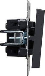 выключатель 2-клавишный IEK ВС10-2-1-БрГ Brite - вид сбоку