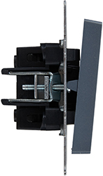 выключатель 1-клавишный IEK ВС10-1-0-БрМ Brite - вид сбоку