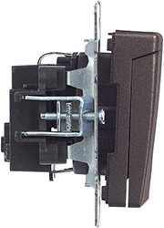 розетка 1-местная IEK РСбш10-3-БрТБ Brite - вид сбоку