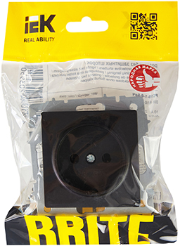 розетка 1-местная IEK РС10-1-0-БрЧ Brite - упаковка