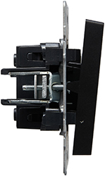 выключатель 1-клавишный самовозвратный IEK ВС10-1-4-БрЧ Brite - вид сбоку