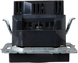 розетка 1-местная IEK РЮш11-1-БрЧ Brite - вид сбоку