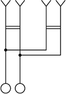 розетка 2-местная IEK "Октава" без з/к - схема электрическая