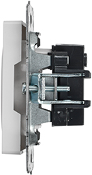 розетка 1-местная IEK РС10-1-0-БрБ Brite - вид сбоку