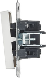 выключатель 1-клавишный IEK ВС10-1-0-БрБ Brite - вид сбоку