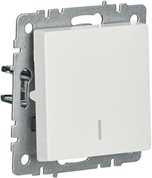 выключатель 1-клавишный проходной IEK ВС10-1-7-БрБ Brite - внешний вид