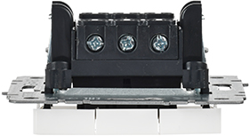 выключатель 3-клавишный IEK ВС10-3-0-БрБ Brite - вид сбоку