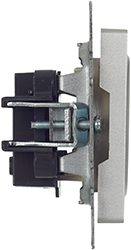 розетка 1-местная IEK РС10-1-0-БрА Brite - вид сбоку