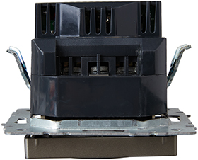 розетка 1-местная IEK РЮш11-1-БрШ Brite - вид сбоку