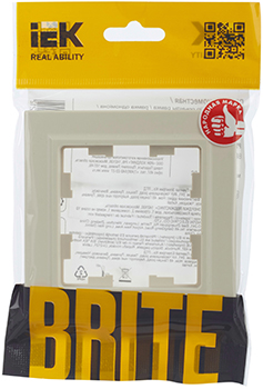 рамка 1-постовая IEK РУ-1-БрКр Brite - упаковка