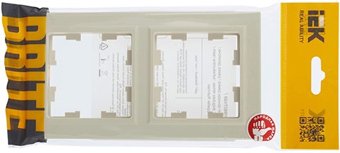 рамка 2-постовая IEK РУ-2-БрКр Brite - упаковка