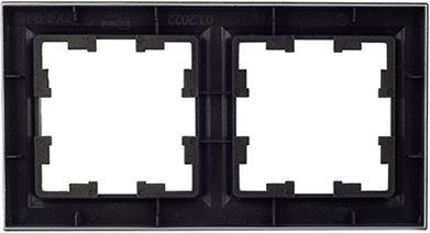 рамка 2-постовая IEK РУ-2-БрШ Brite - вид с тыльной стороны