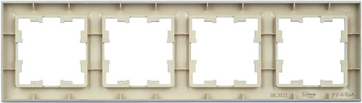 рамка 4-постовая IEK РУ-4-БрА Brite - вид с тыльной стороны