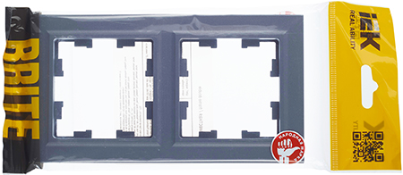 рамка 2-постовая IEK РУ-2-БрМ Brite - упаковка