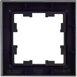 рамка 1-постовая IEK РУ-1-БрТБ Brite - вид с тыльной стороны