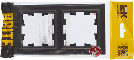 рамка 2-постовая IEK РУ-2-БрТБ Brite - упаковка