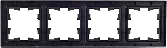 рамка 4-постовая IEK РУ-4-БрТБ Brite - вид с тыльной стороны