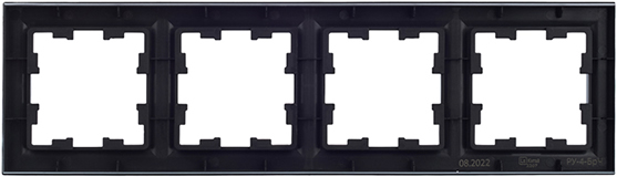 рамка 4-постовая IEK РУ-4-БрЧ Brite - вид с тыльной стороны