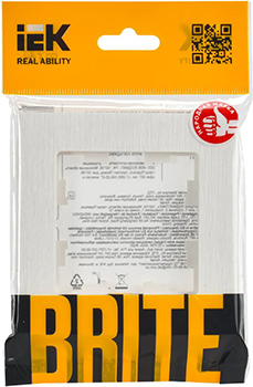 рамка 1-постовая IEK РУ-1-Бр Brite белый рифленый - упаковка