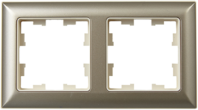 рамка 2-постовая IEK РУ-2-Бр Brite бежевый / шампань - внешний вид