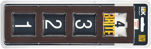 рамка 4-постовая IEK РУ-4-2-БрТБ Brite - упаковка