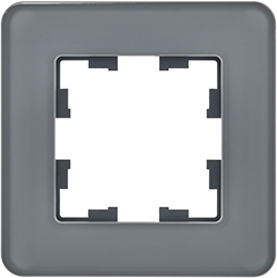 рамка 1-постовая IEK РУ-1-2-Бр стекло графит RE Brite - внешний вид