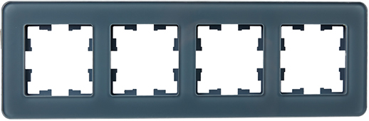 рамка 4-постовая IEK РУ-4-2-Бр стекло графит RE Brite - внешний вид