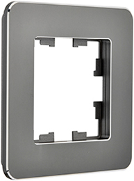 рамка 1-постовая IEK РУ-1-1-Бр металл титан RE Brite - внешний вид