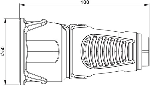розетка кабельная PCE серии Taurus2 - размеры