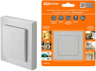 радиовыключатель РВ1 TDM "Уютный дом" - внешний вид + упаковка