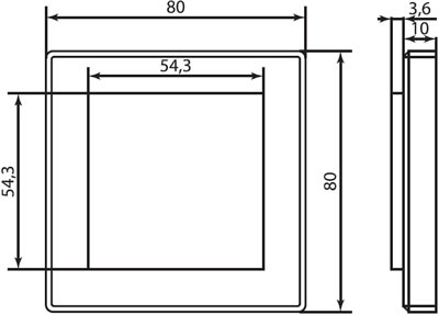 радиовыключатель РВ1 TDM "Уютный дом" - размеры